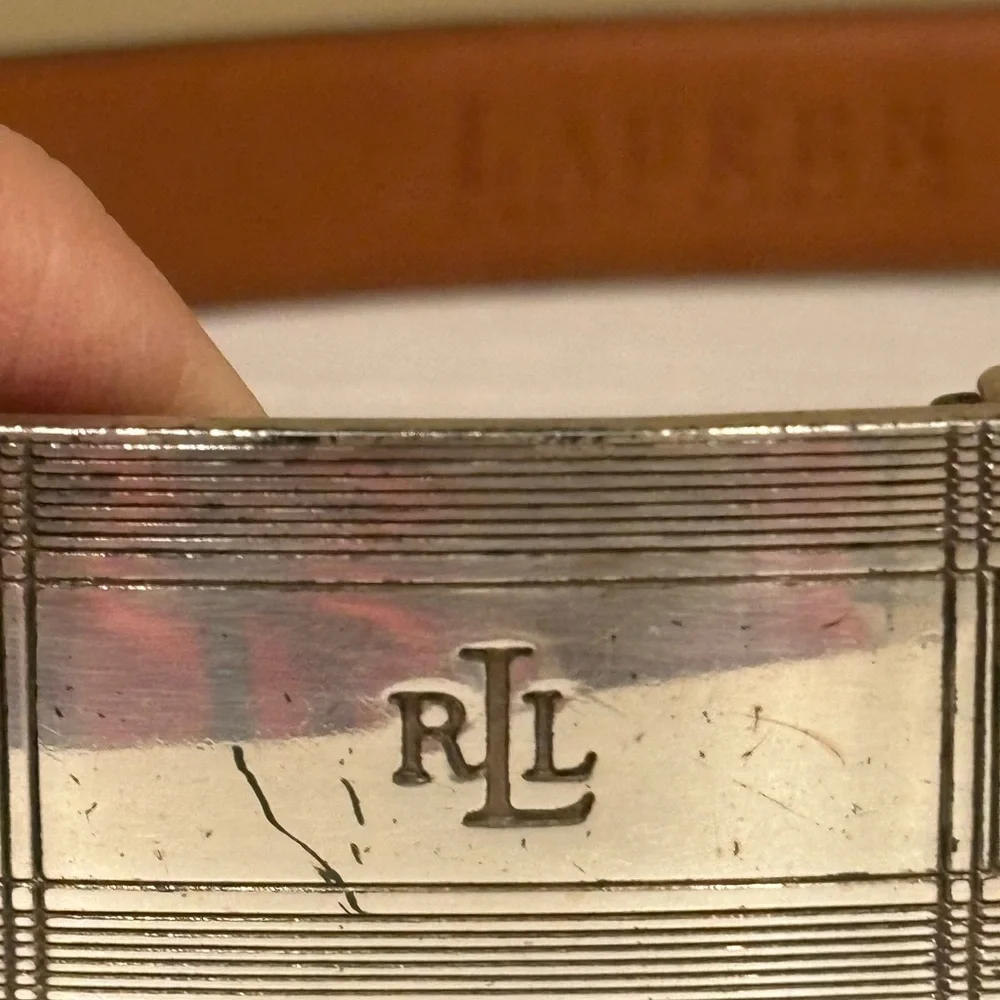 Lauren, Ralph Lauren croc embossed men's belt size small - Picture 2 of 5